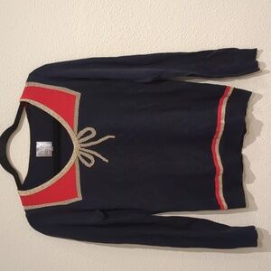 HI THERE from Karen Walker Gold Bow Sweater Size Small